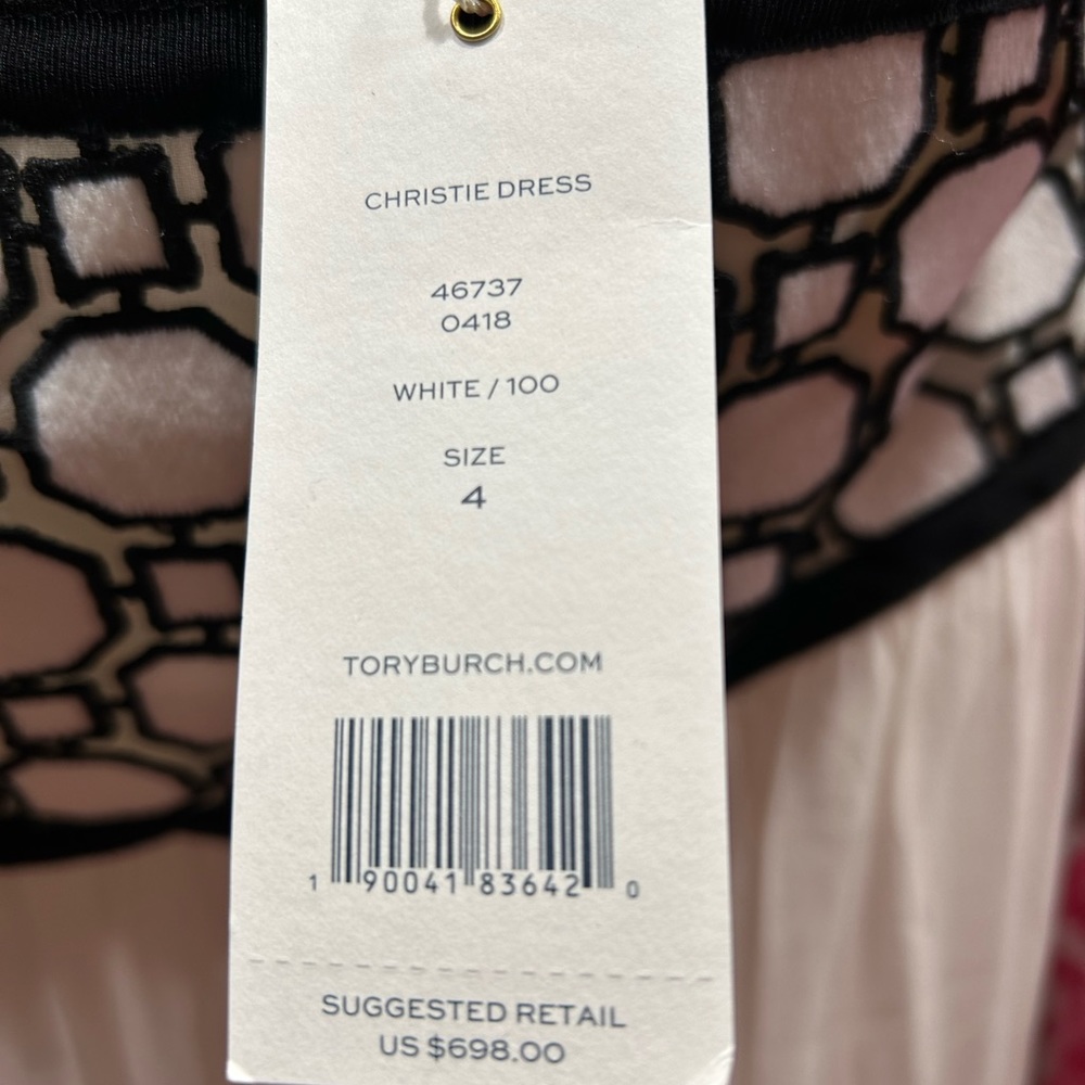 Tory Burch Christie strapless white silk georgette maxi dress. Size 4 - Picture 2 of 6